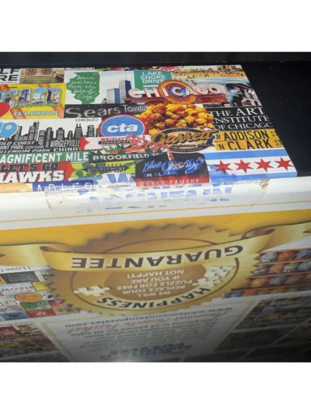 I Love Chicago 1000 Pièce Puzzle White Mountain Collage New Seals